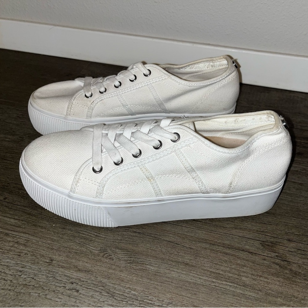 Women's White Canvas Sneakers